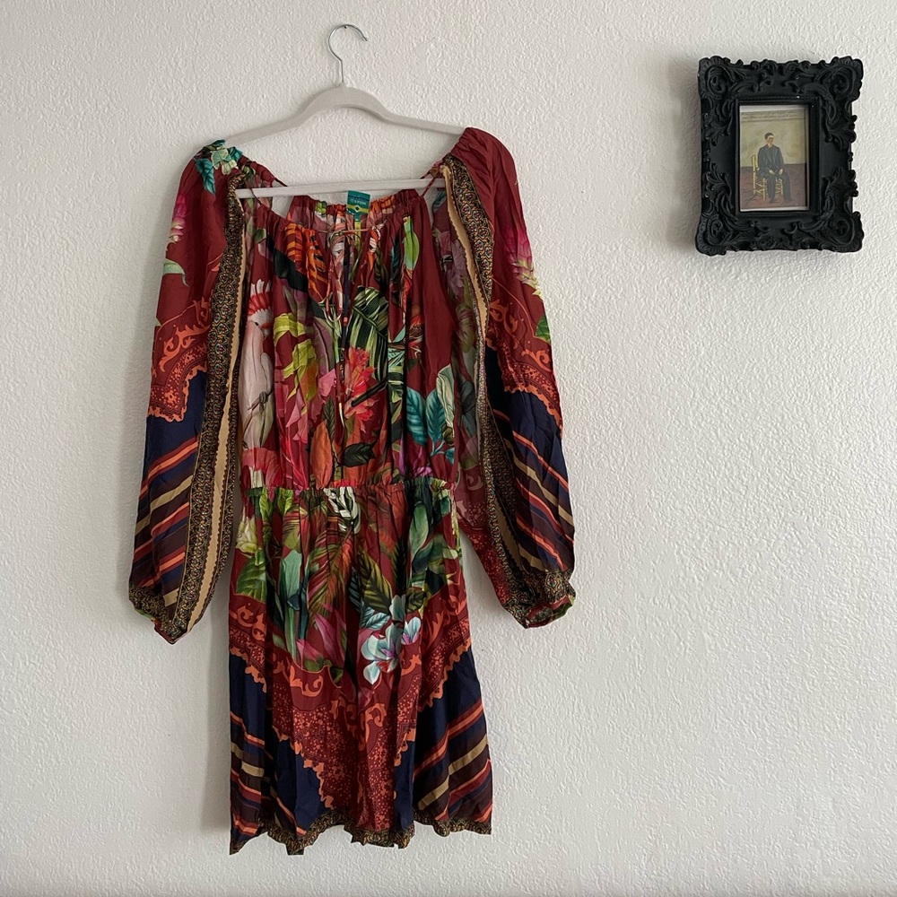 Rare FARM Rio Birds of Paradise Midi Sz M